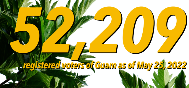 The Guam Election Commission is pleased to announce that, as of May 25, 2022, there are 52,209 registered voters of Guam.